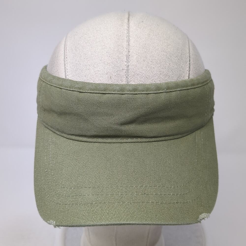 Unbranded Strapback Visor Hat Solid Green One Siz… - image 2